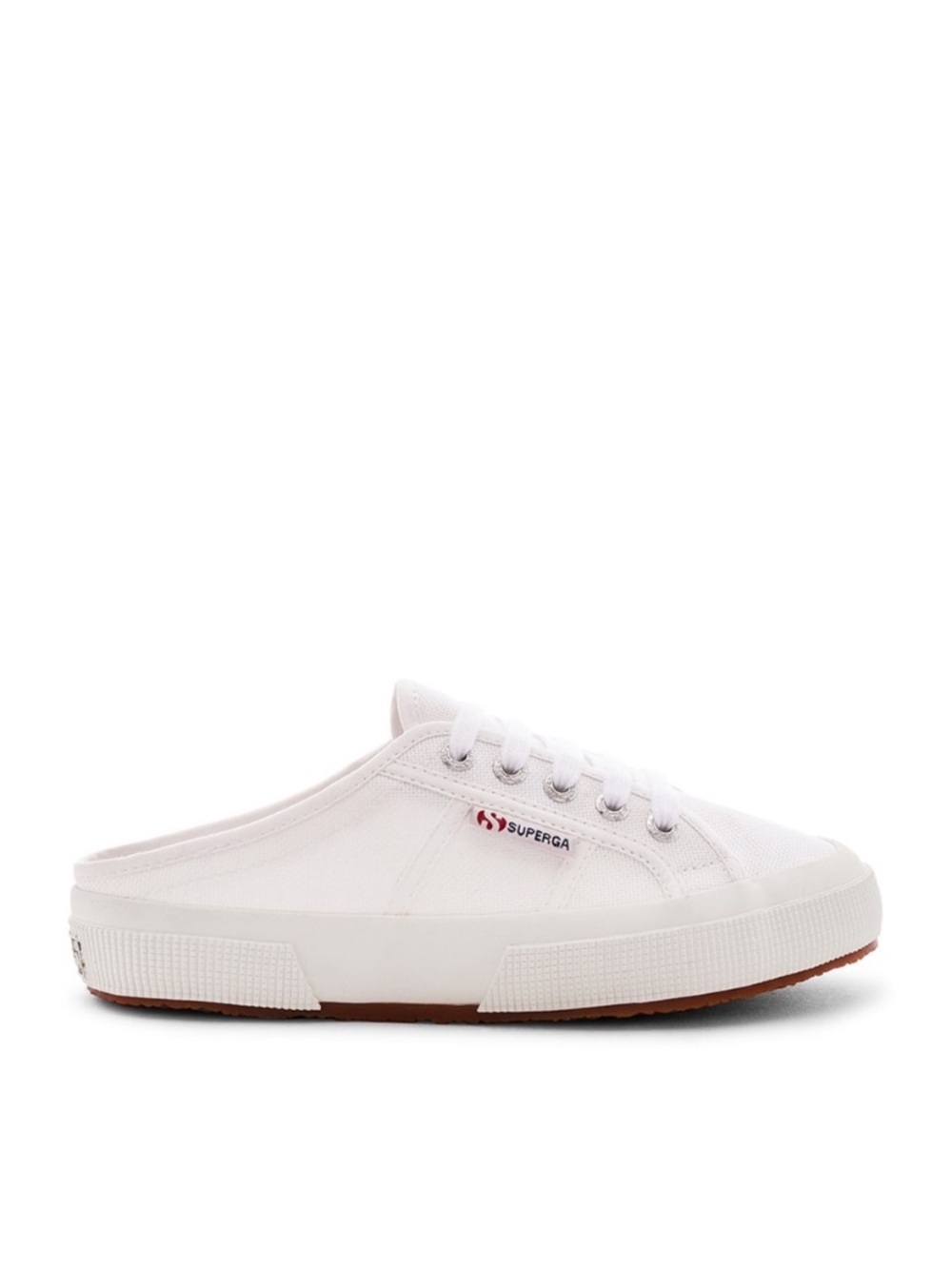Superga Slip On Slide Canvas White Sneakers Size 39 US Size 8